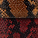 Patchwork Snake Print Leather Card Holder