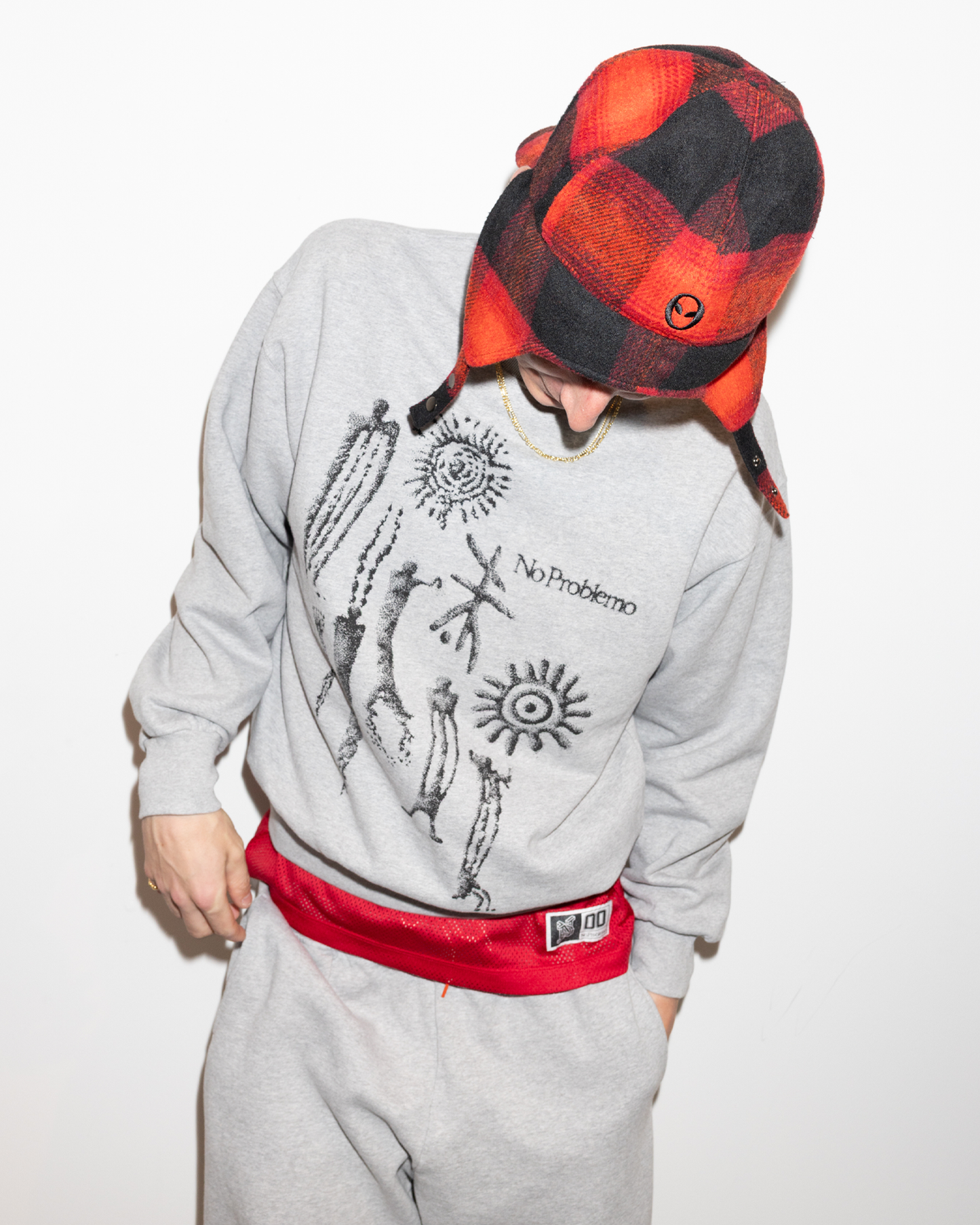 No Problemo Plaid Flap Cap