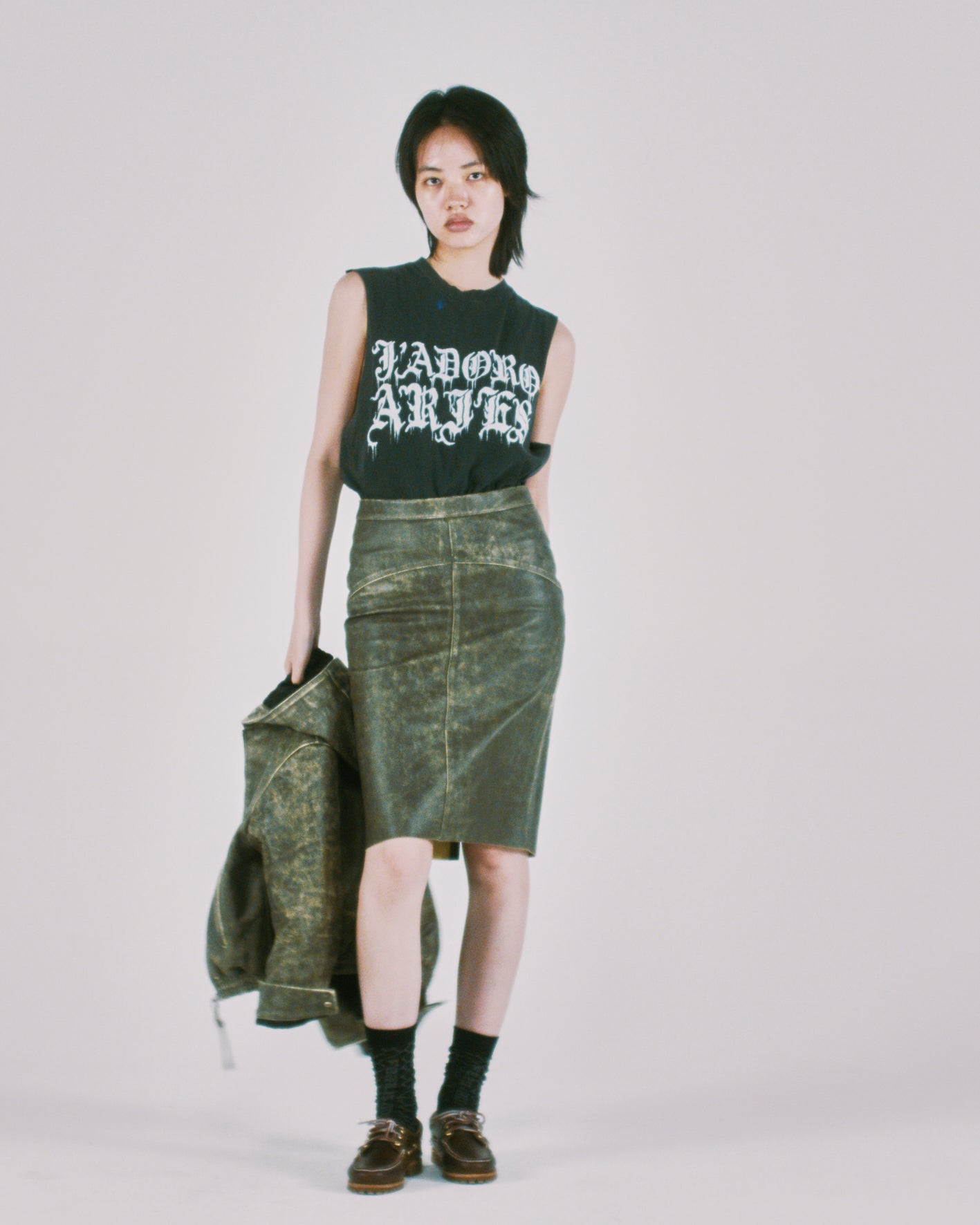 Faded Gothic J'adoro Muscle Vest