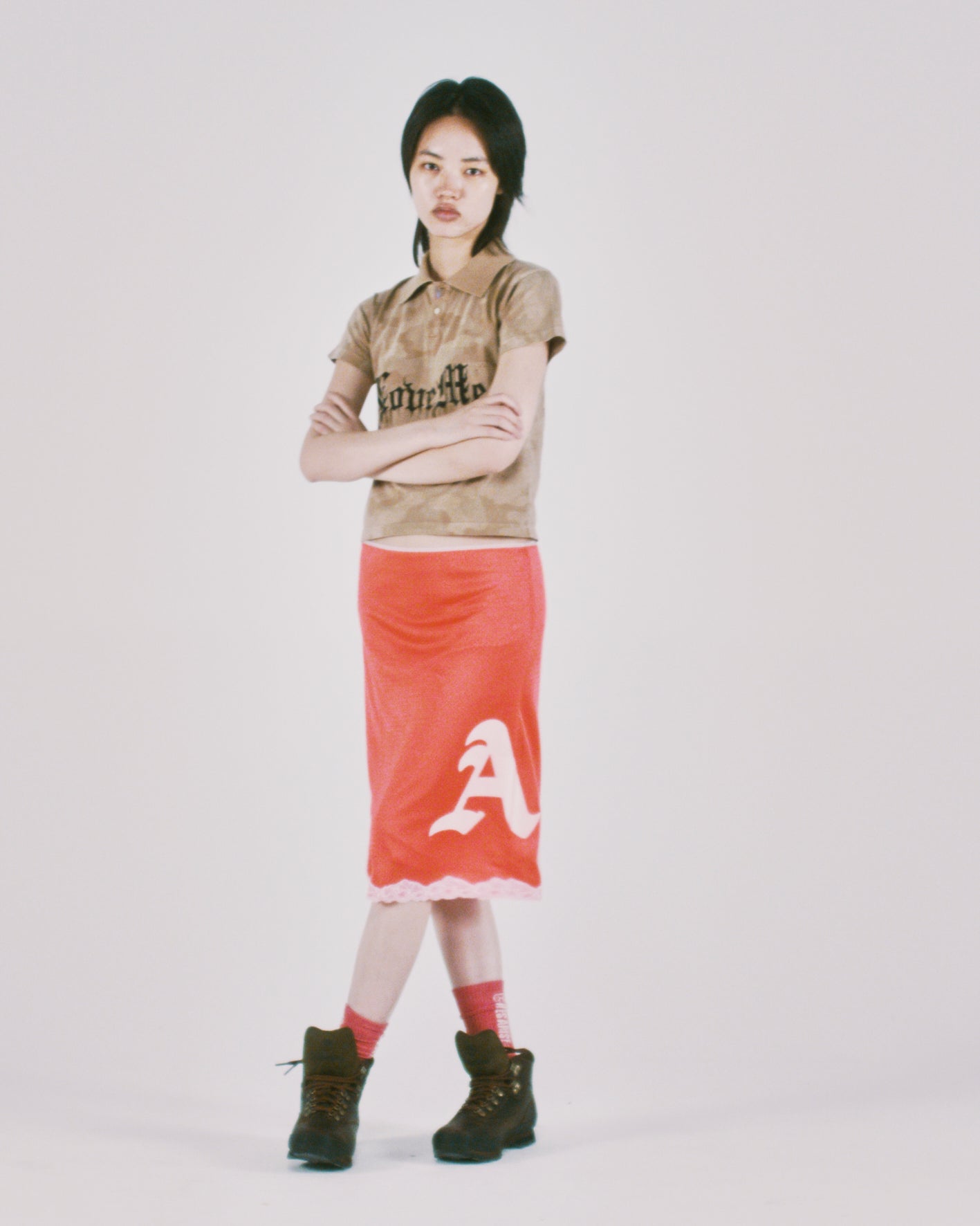 Gothic Lace Airtex Midi Skirt