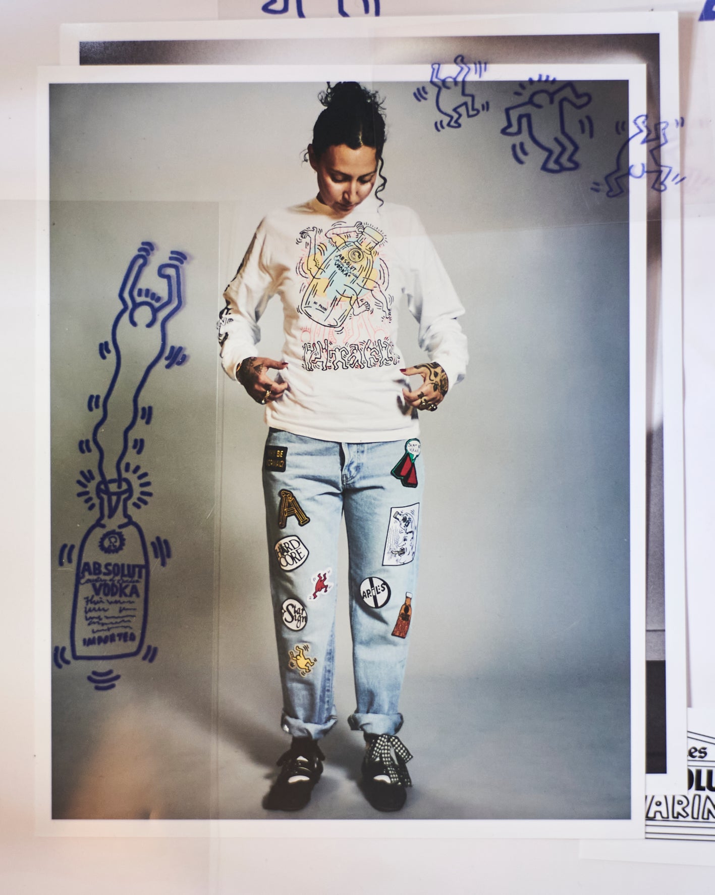 Aries x Absolut Haring Embellished Lilly Jean