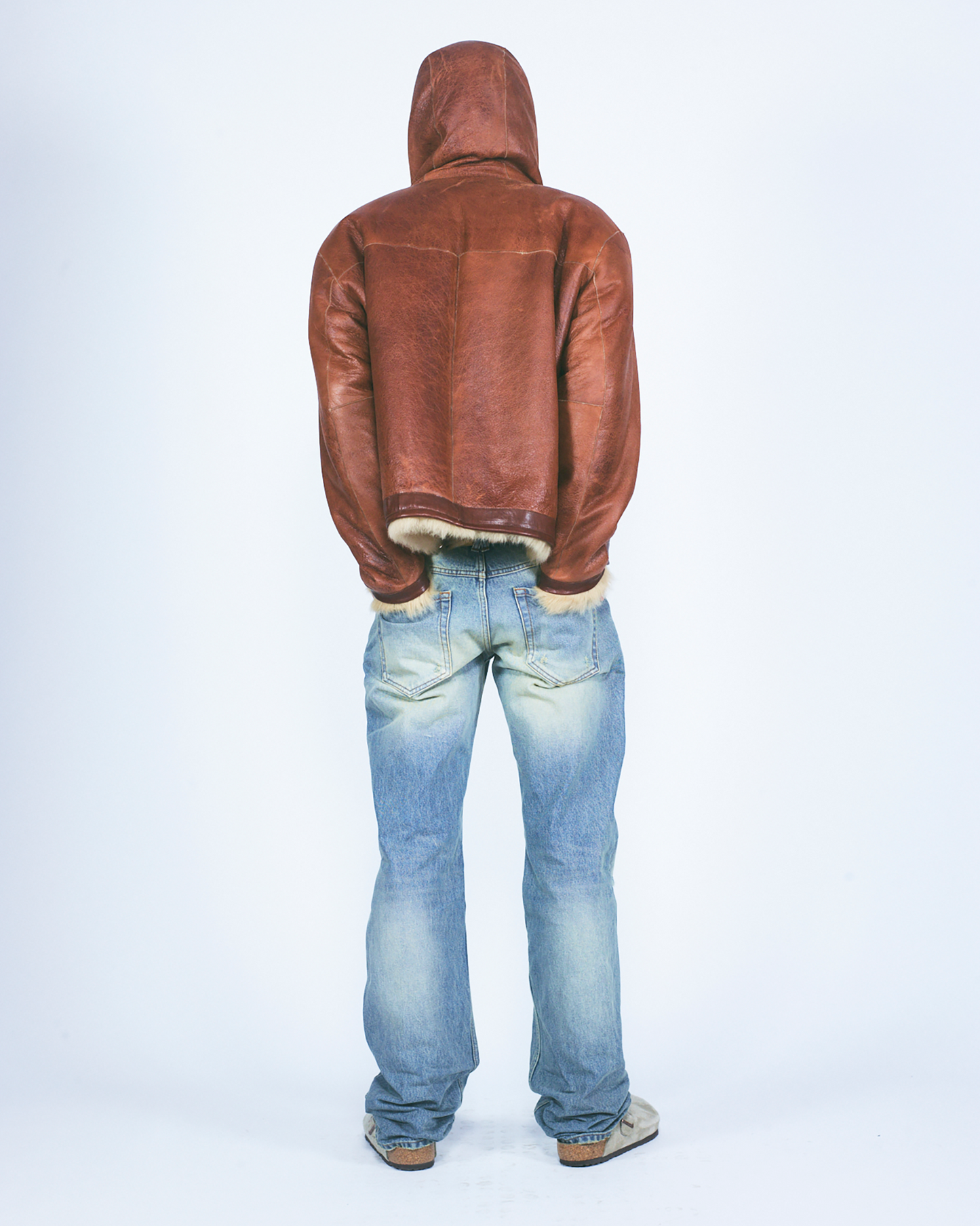 Oversized Hooded Sheepskin Jacket