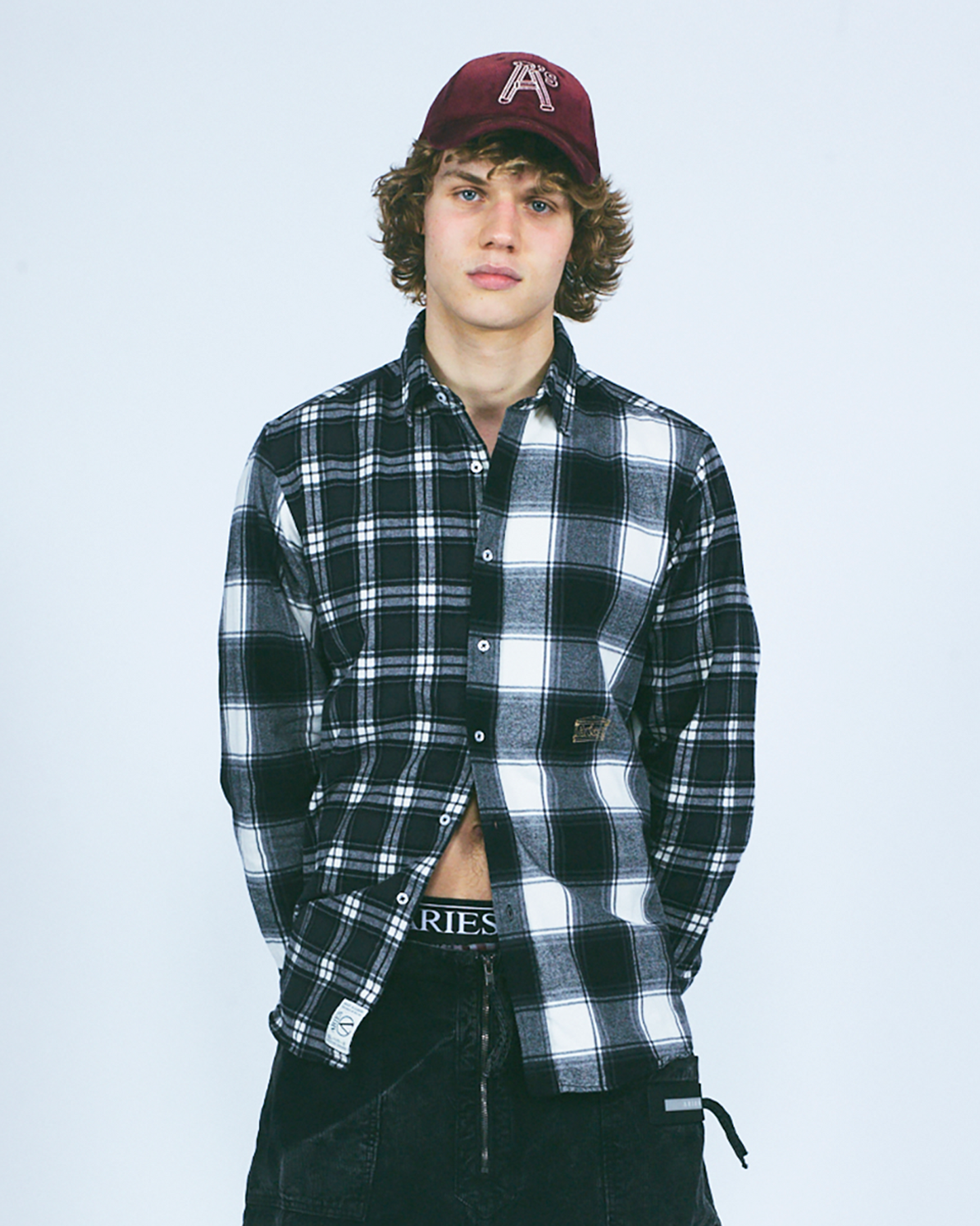 Brushed Flannel Patchwork LS Shirt