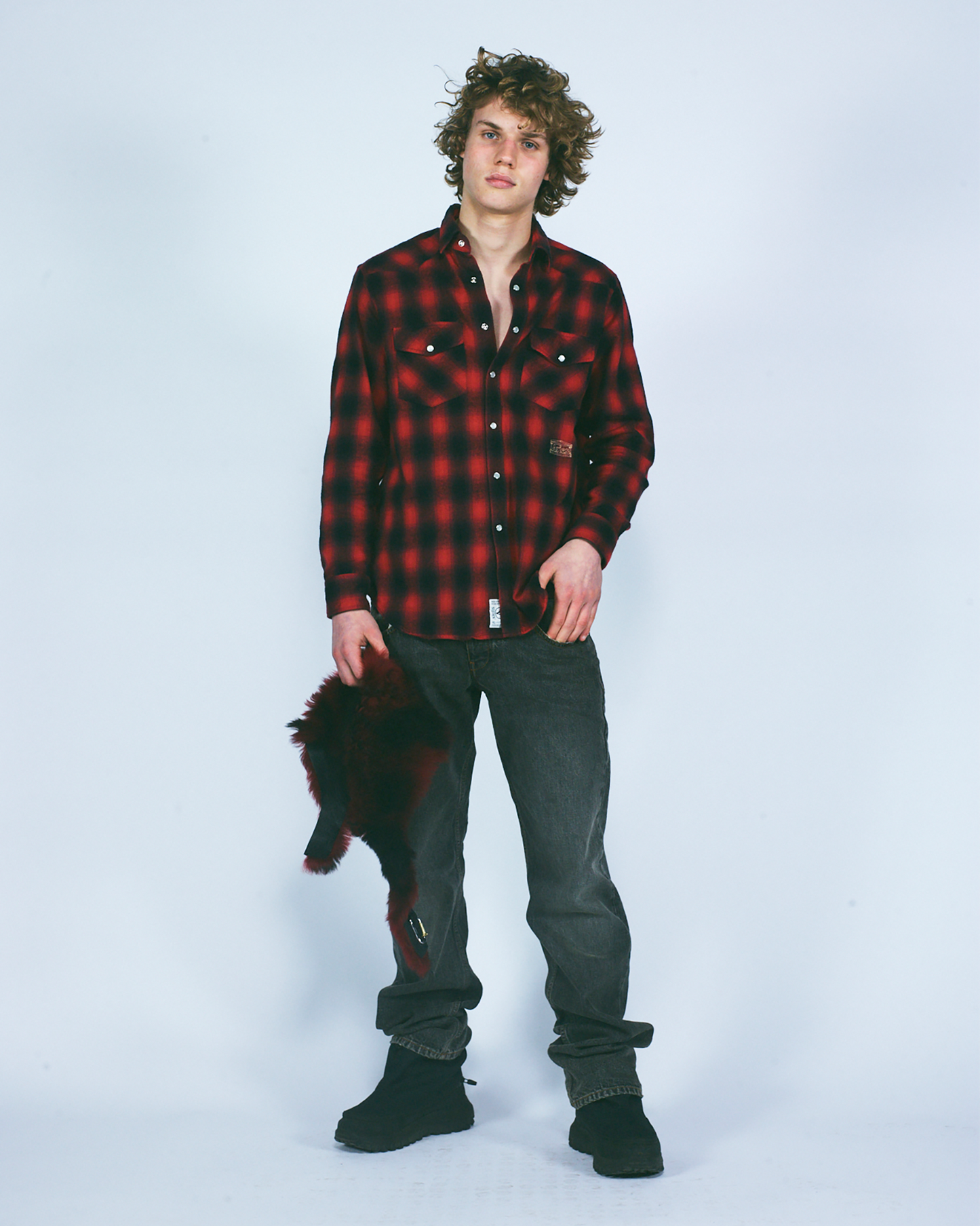 Plaid Western LS Shirt