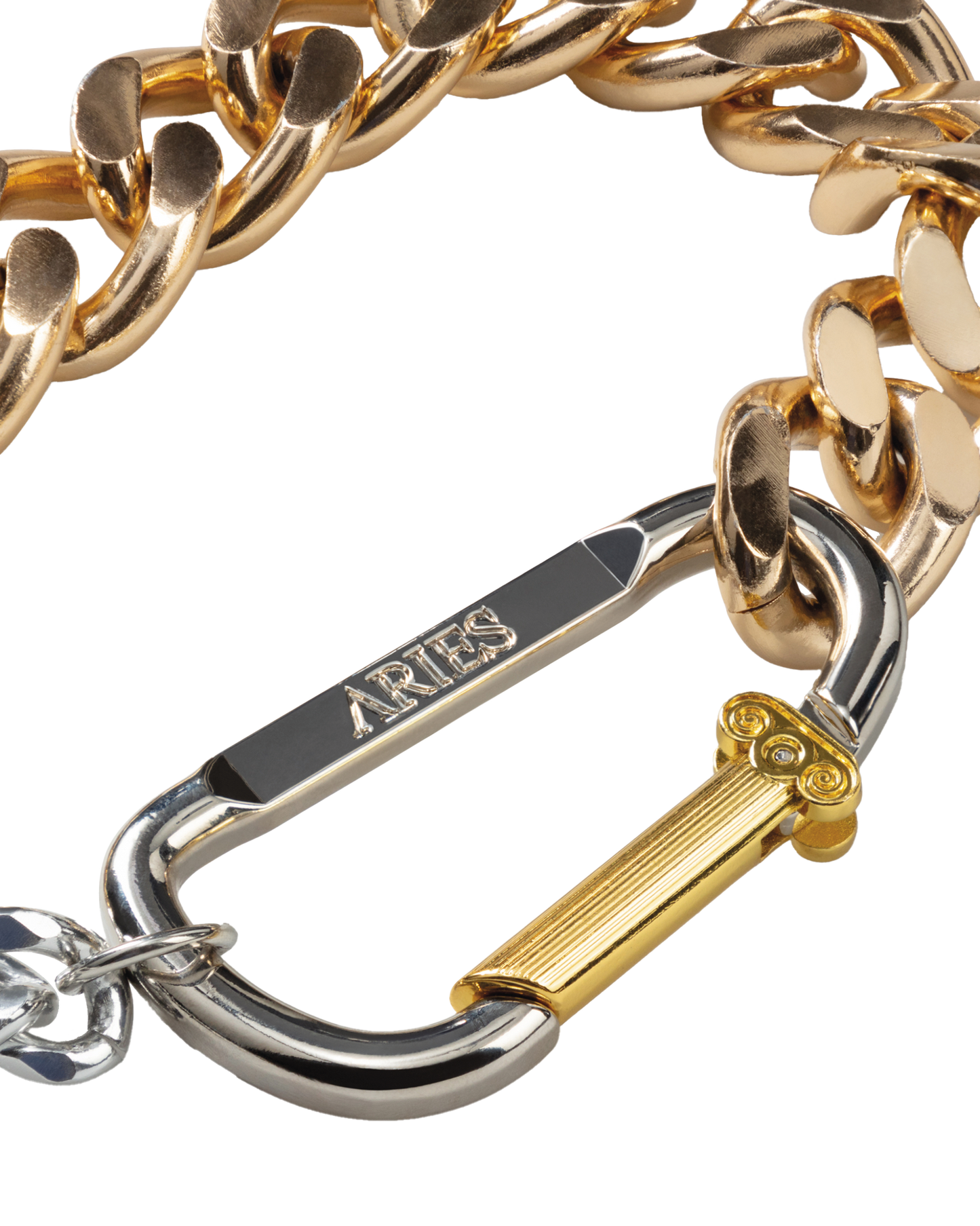 Column Carabiner Gold Chunky Necklace