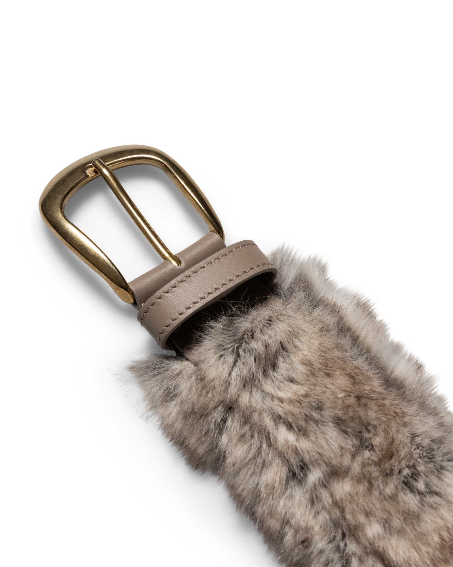 Faux Chinchilla Mazzo Belt