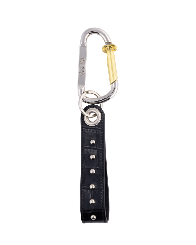 Croc Studded Column Carabiner Keychain