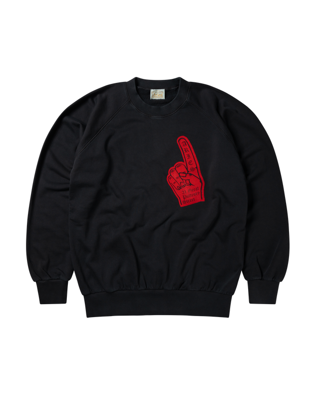 Faded Supportive Finger Raglan Sweat