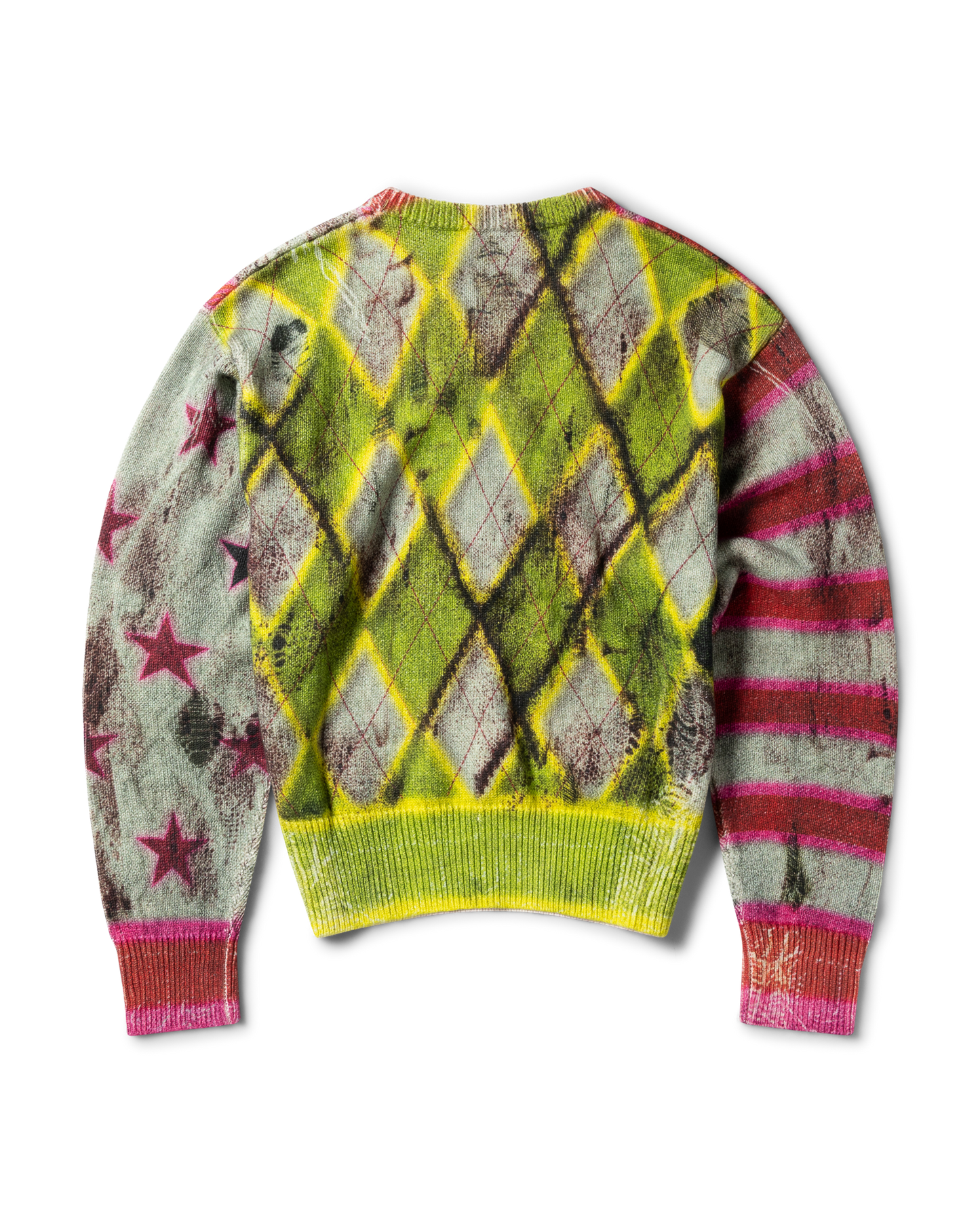 Digi Patchwork V Neck Knit