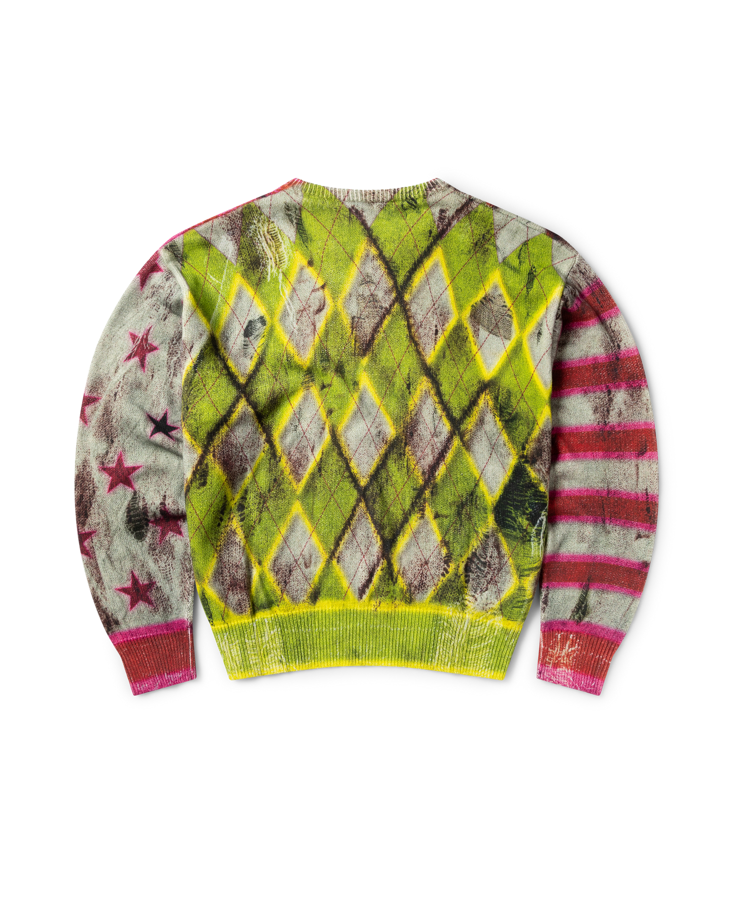 Digi Patchwork V Neck Knit