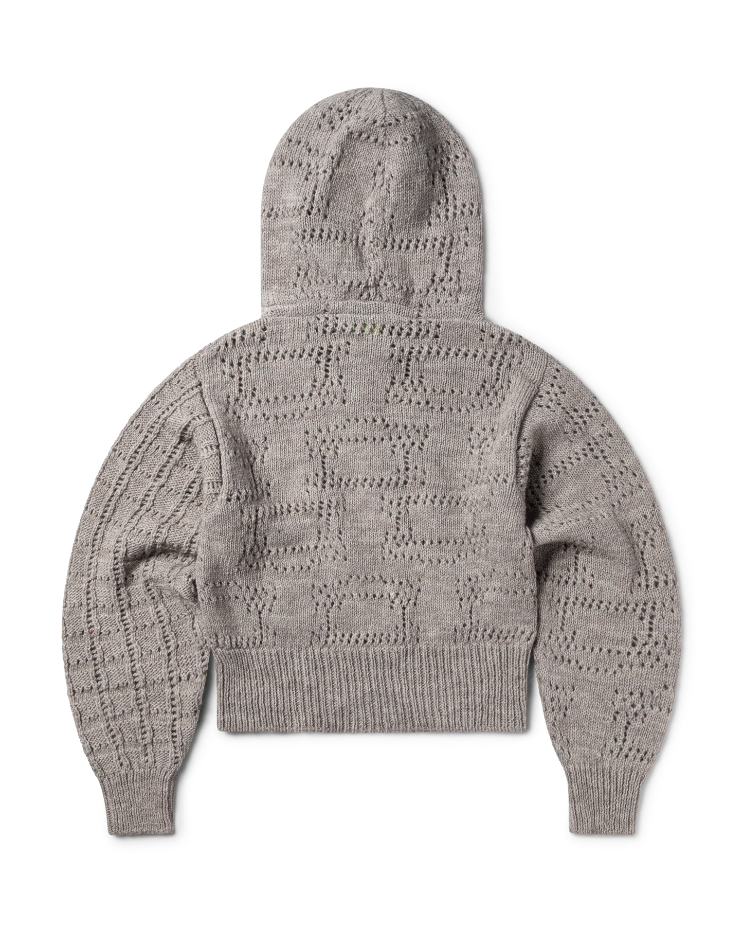Pointelle Temple Patchwork Hoodie