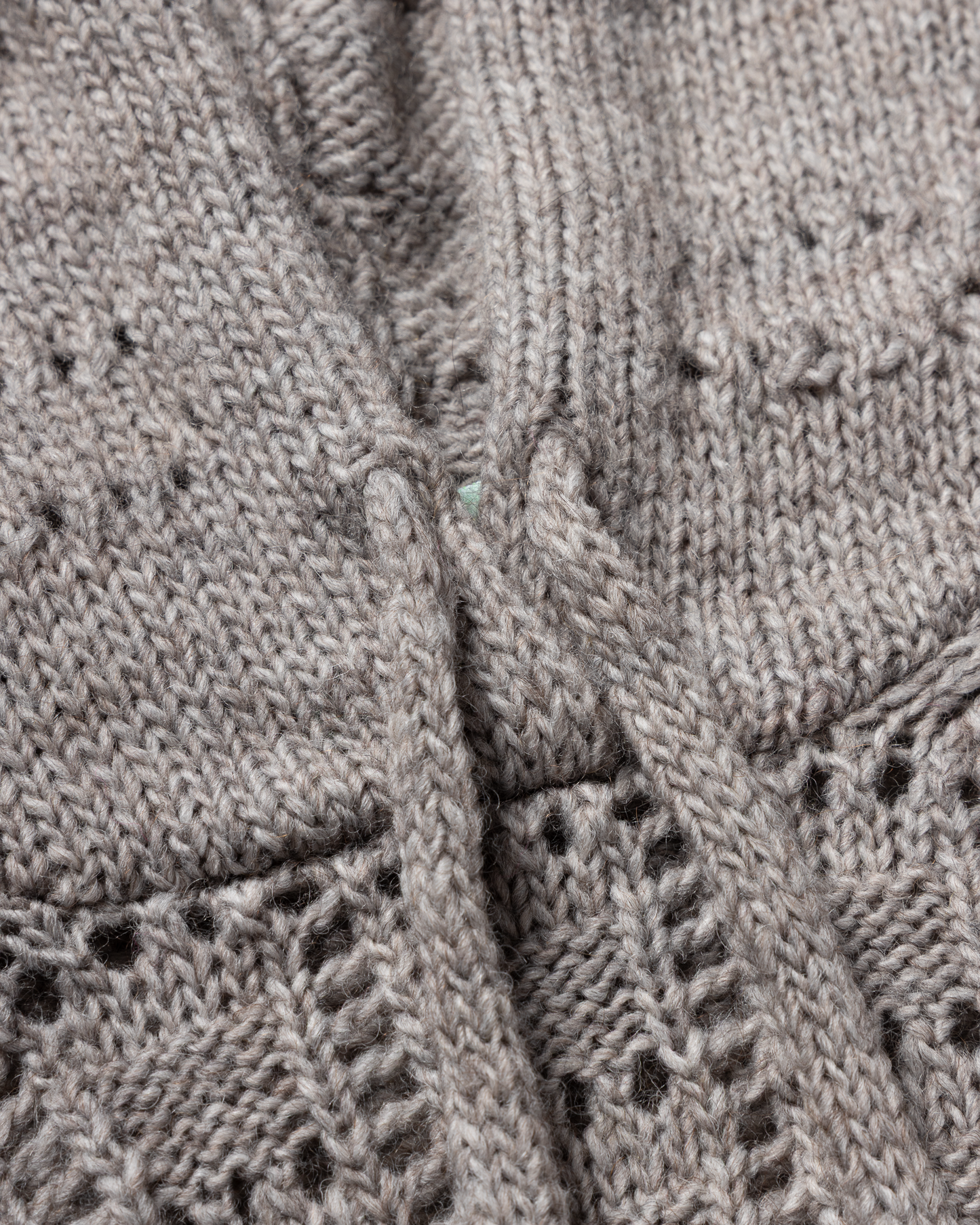 Pointelle Temple Patchwork Hoodie