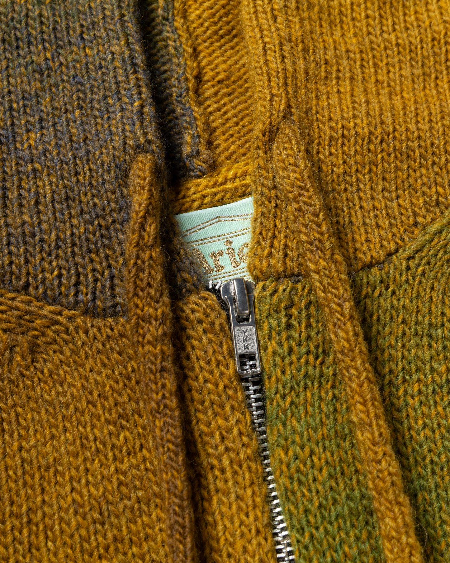 Space Dye Temple Knit Zip Thru Hoodie