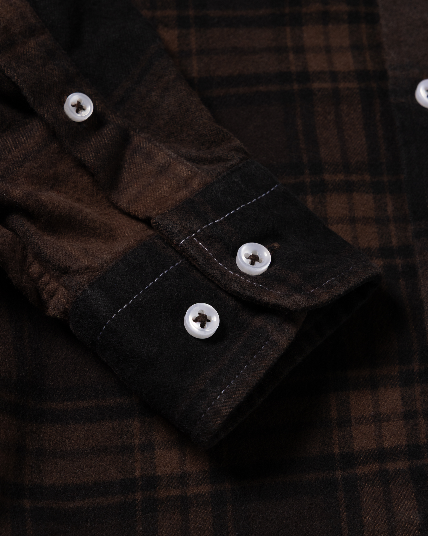 Brushed Flannel Patchwork LS Shirt