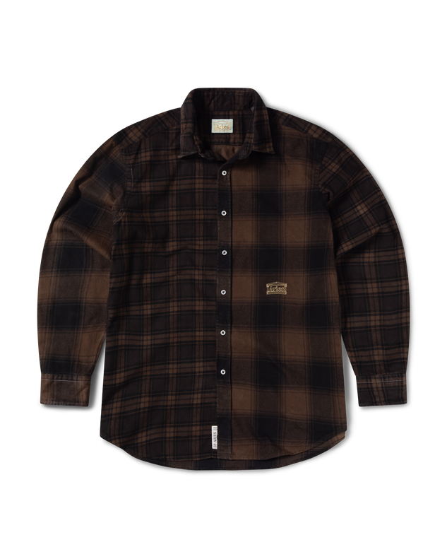 Brushed Flannel Patchwork LS Shirt