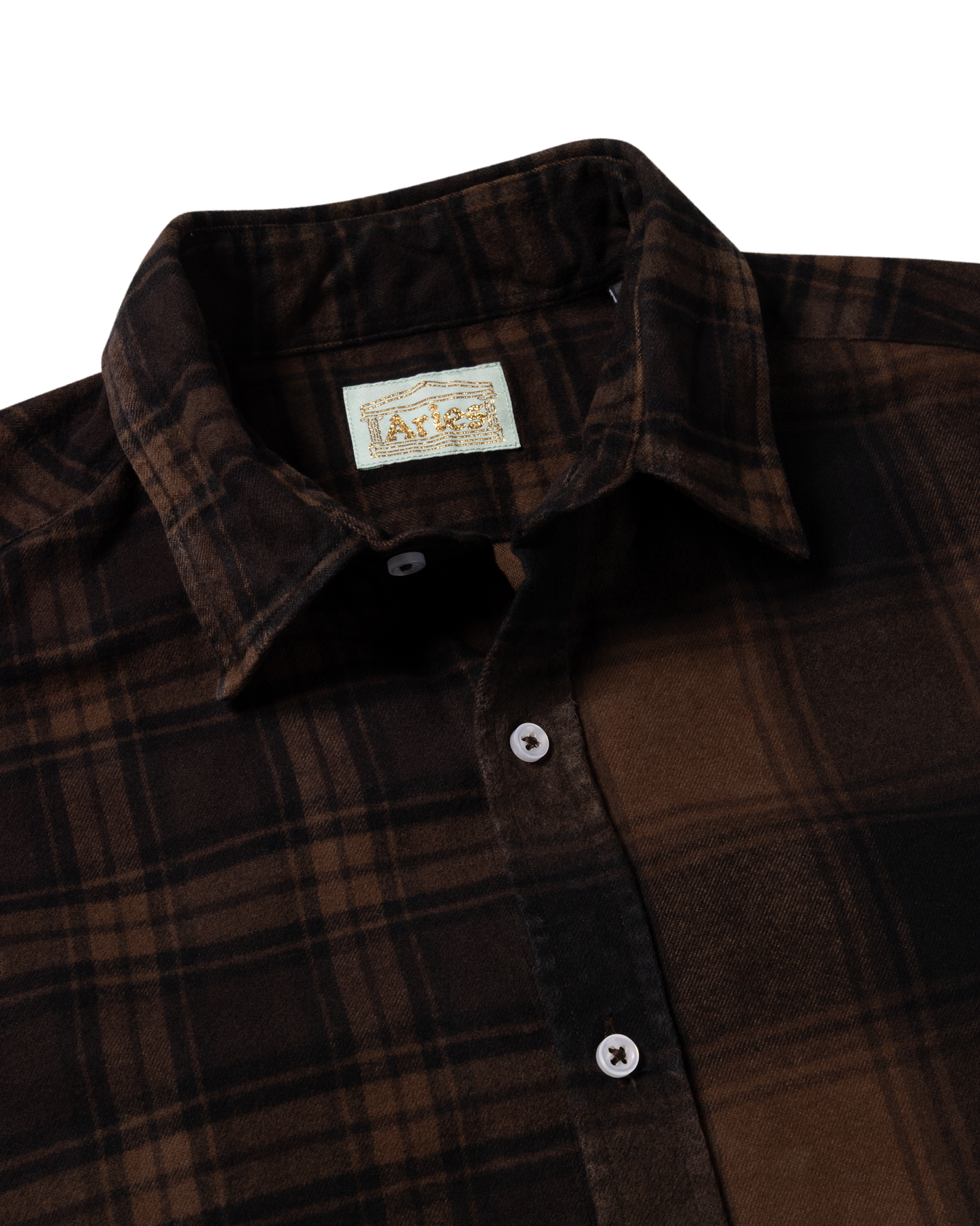 Brushed Flannel Patchwork LS Shirt