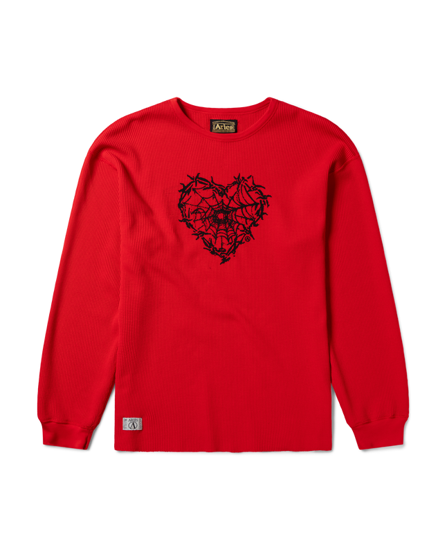 Reversible Barbed Love Temple Waffle LS Tee