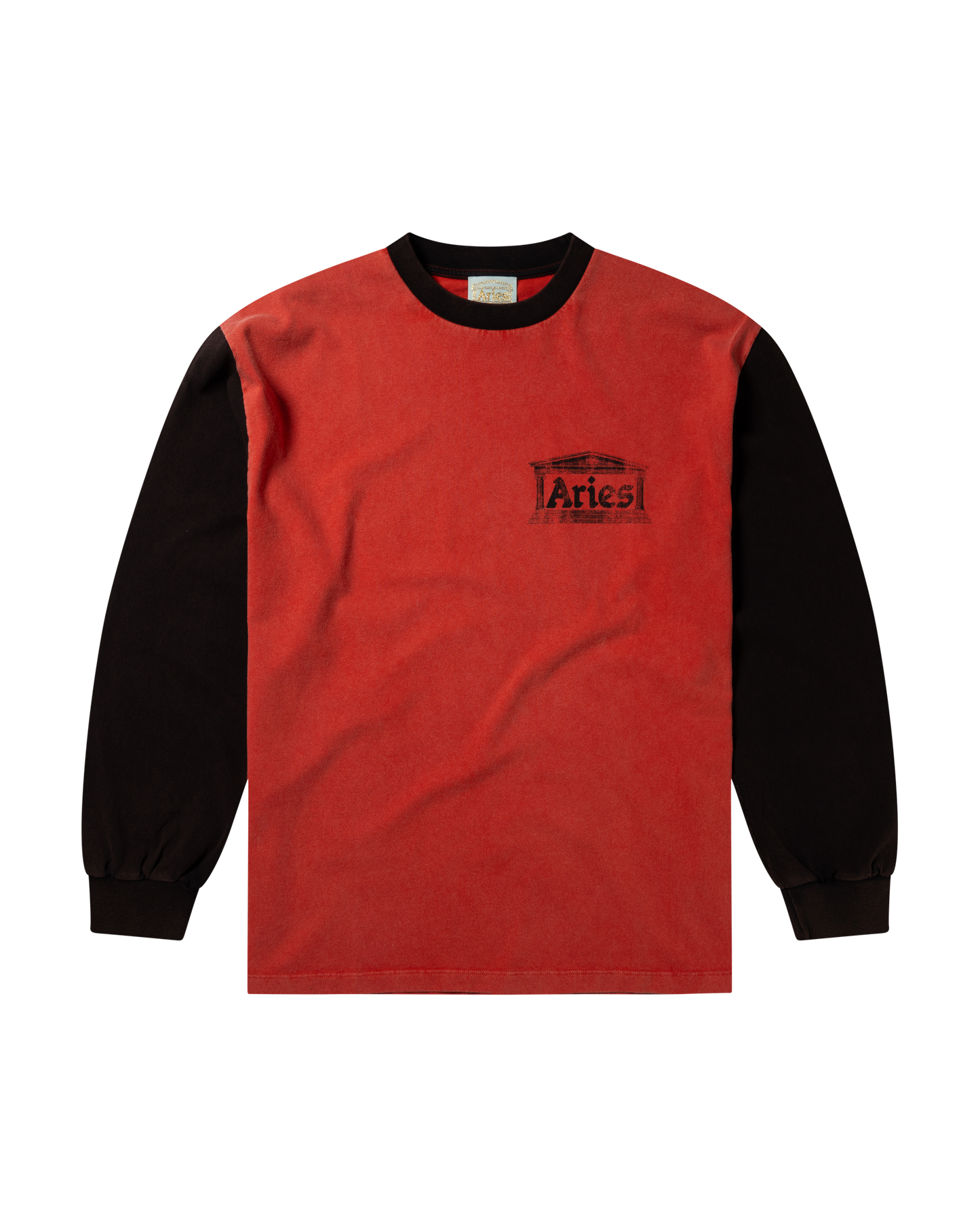 Aged Colour Block Ancient Temple LS Tee