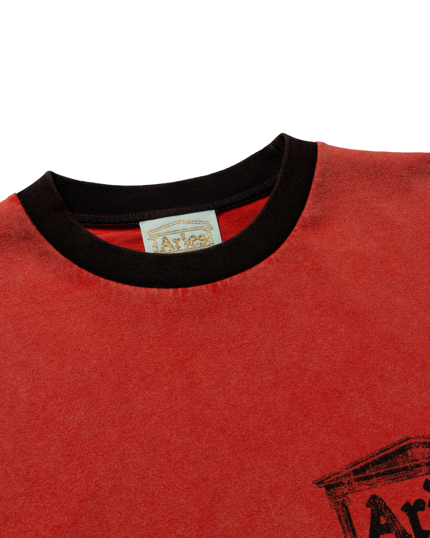 Aged Colour Block Ancient Temple LS Tee