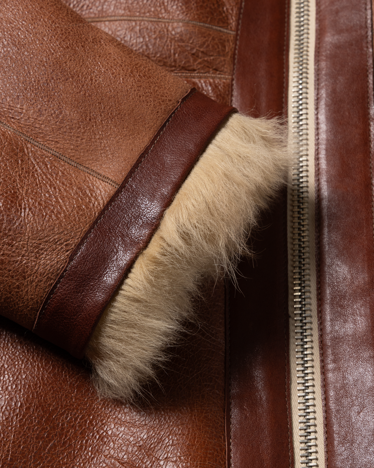 Oversized Reversible Hooded Sheepskin Jacket