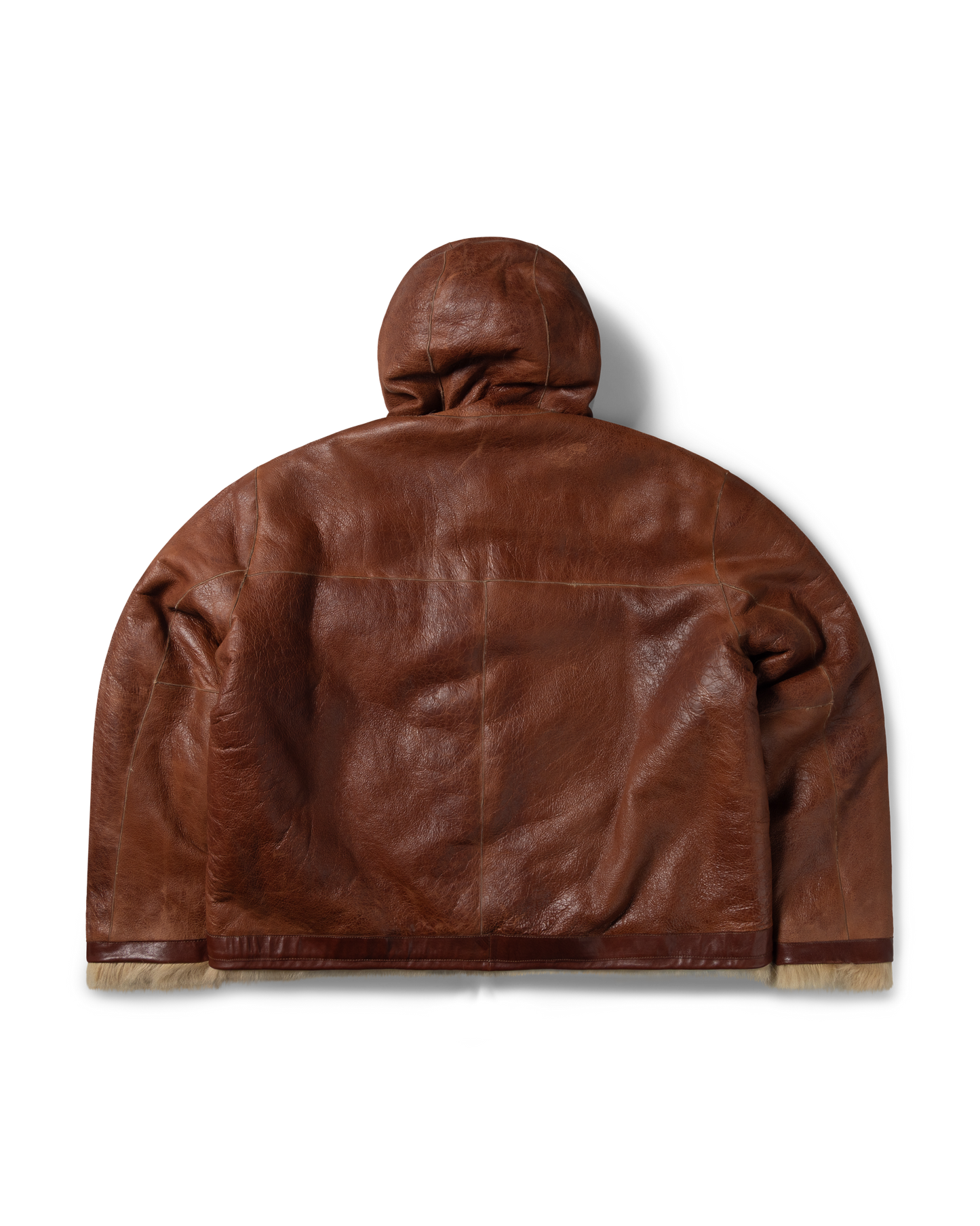 Oversized Hooded Sheepskin Jacket