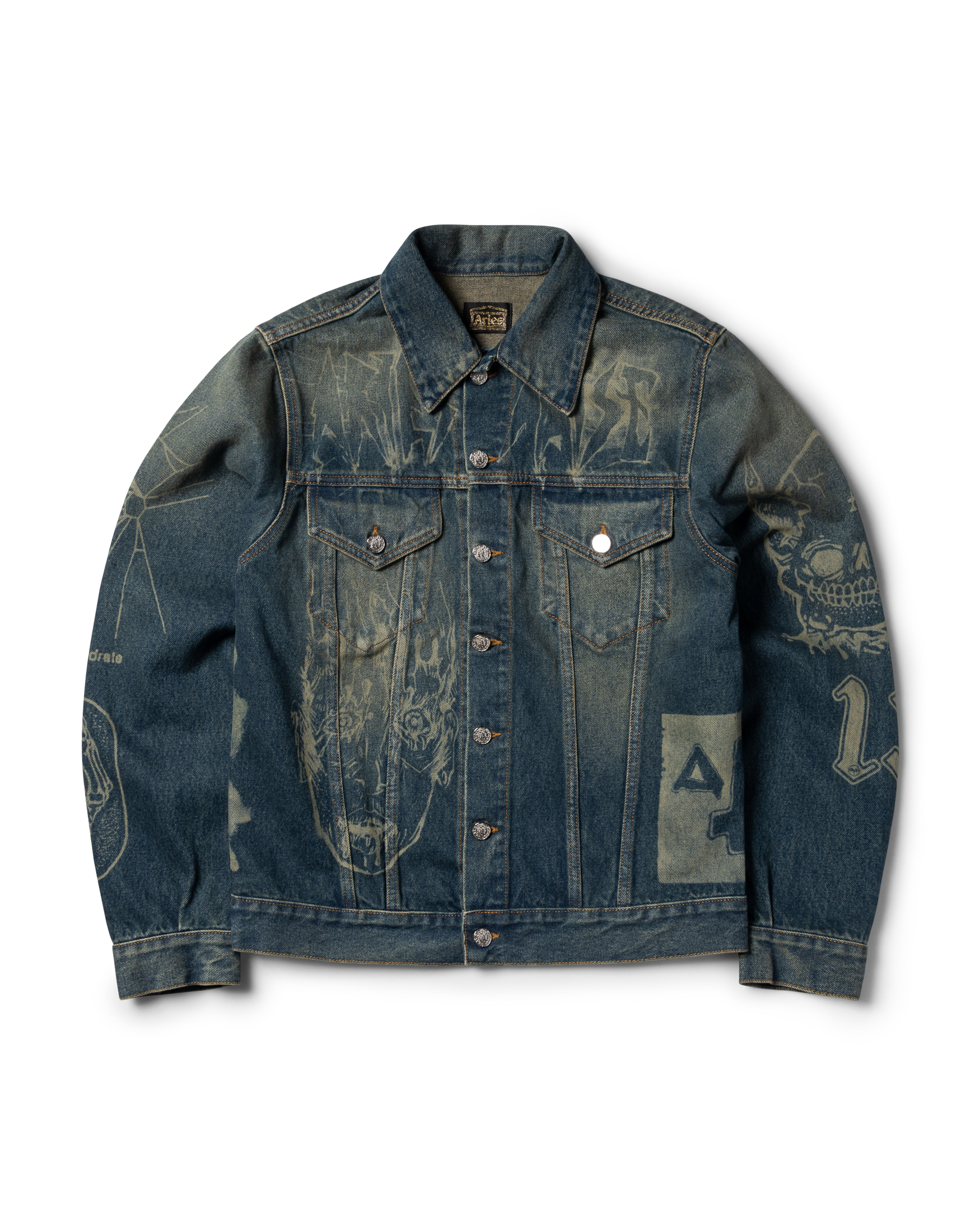 ARIES Destroyed Zip Jean Jacket カテゴリー 【公式通販】
