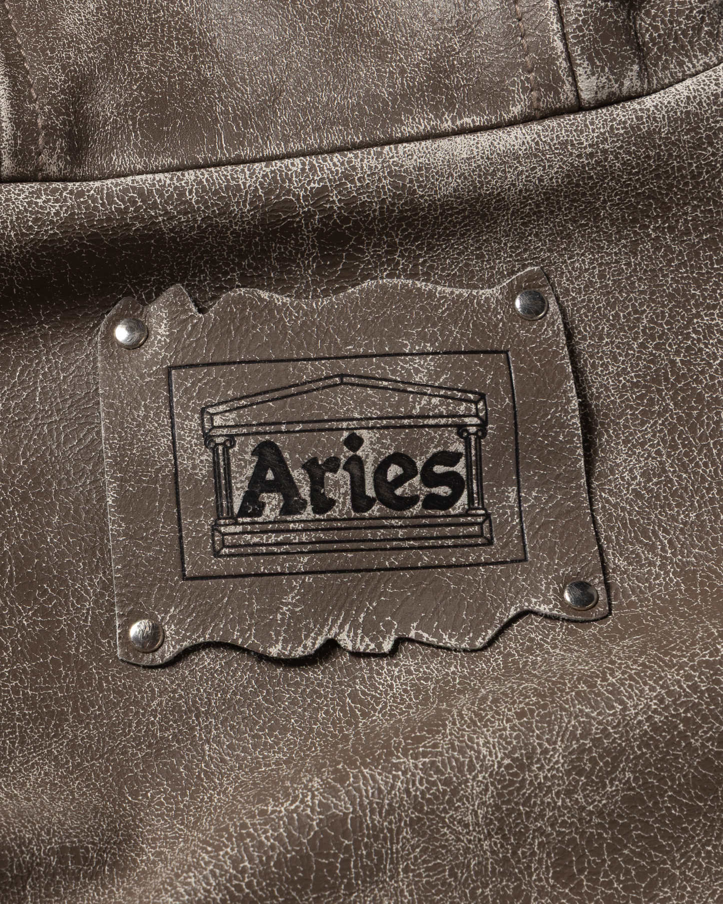 Distressed Leather Hooded Bomber Jacket