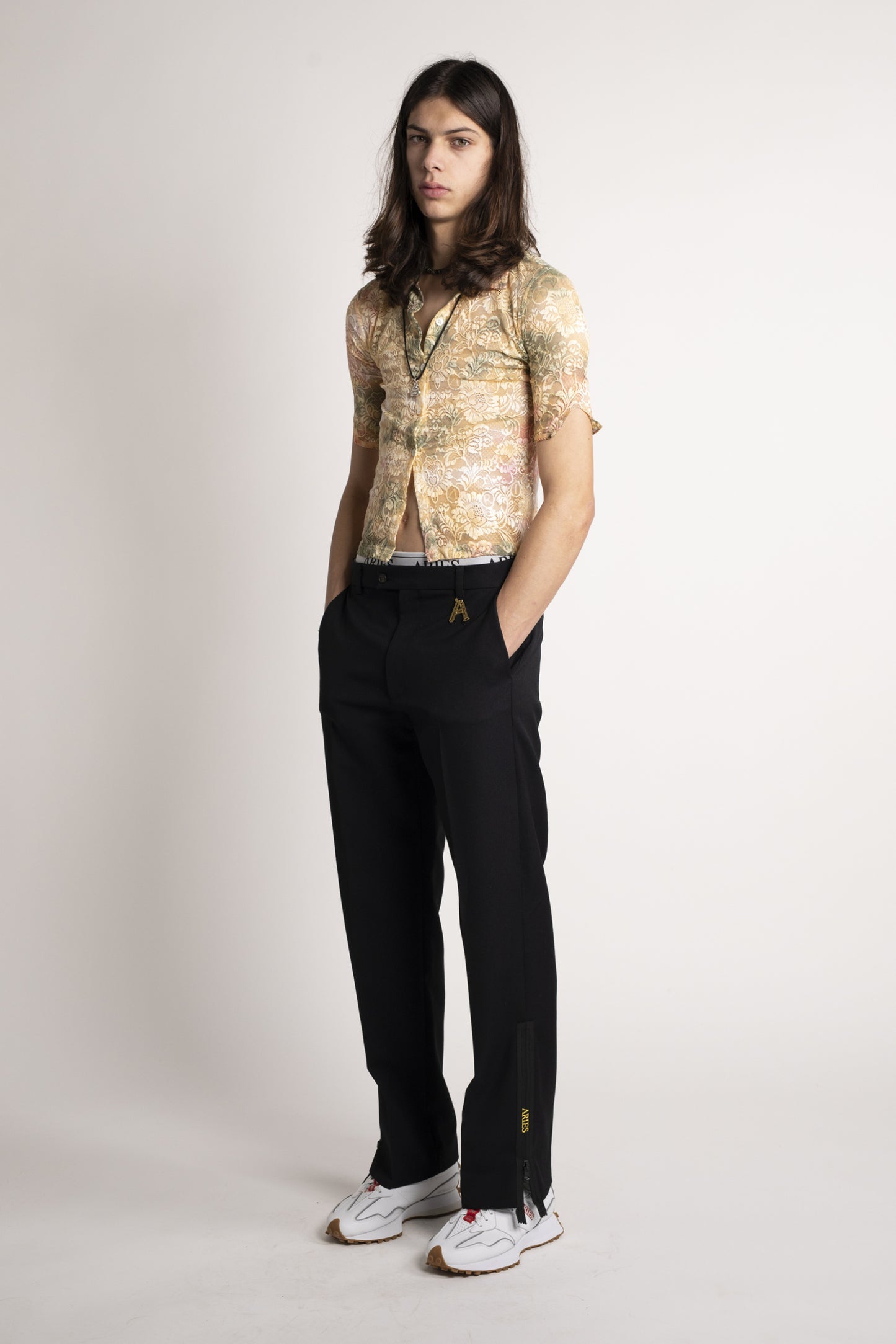 Zip Detail Tailored Trousers