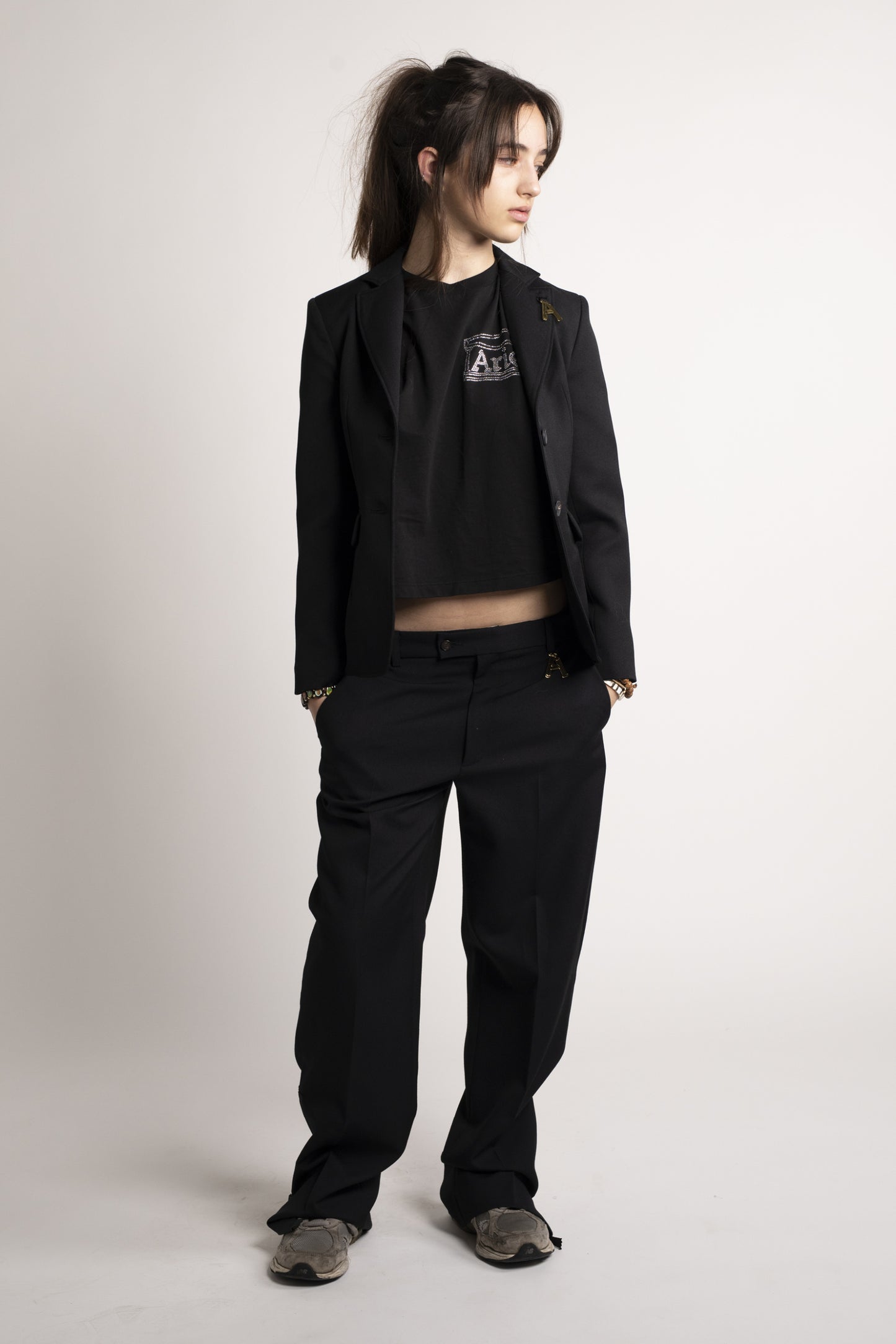 Zip Detail Tailored Trousers