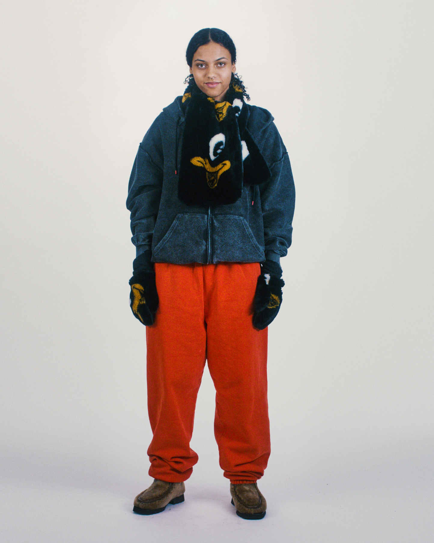 Aged Reverso Temple Zip Through Hoodie