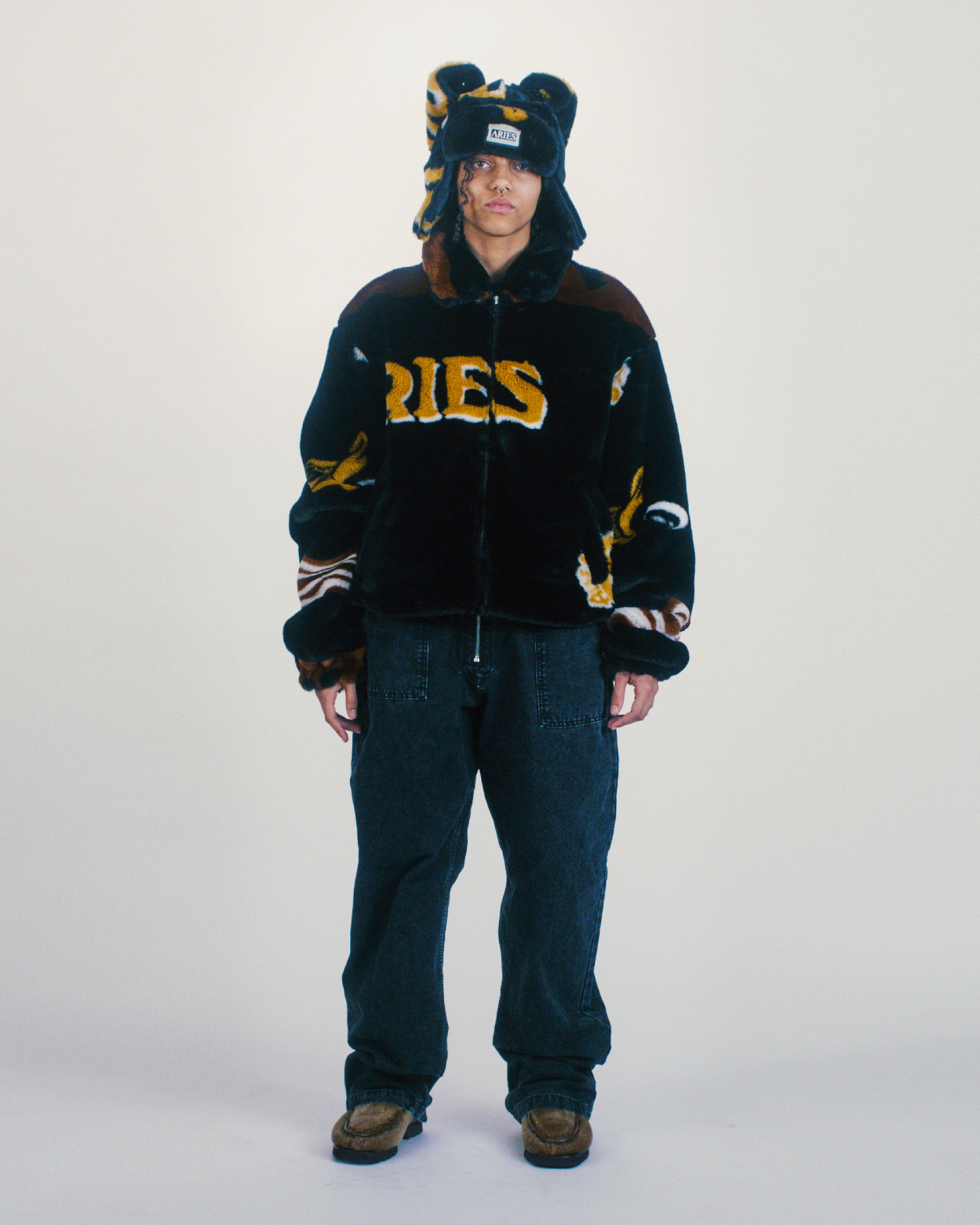 Fuzzy Duck Does He Oversized Bomber Jacket