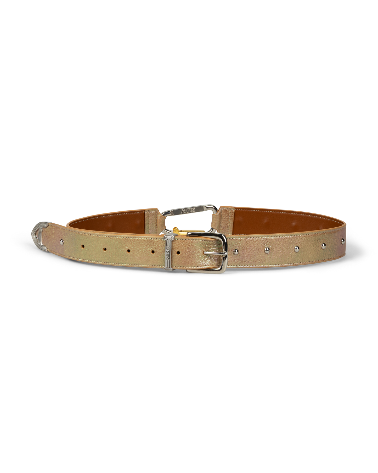 Pearl Leather Studded Mazzo Belt