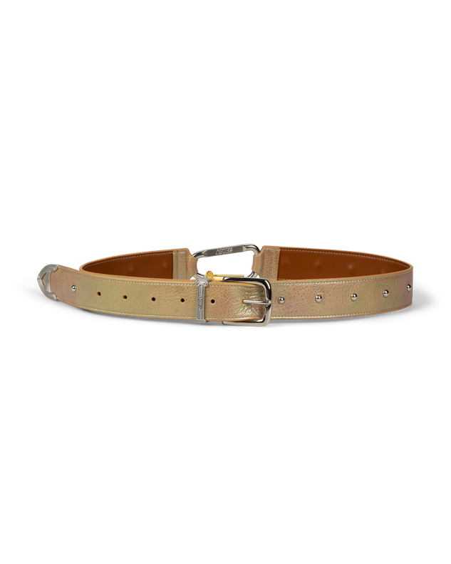 Pearl Leather Studded Mazzo Belt