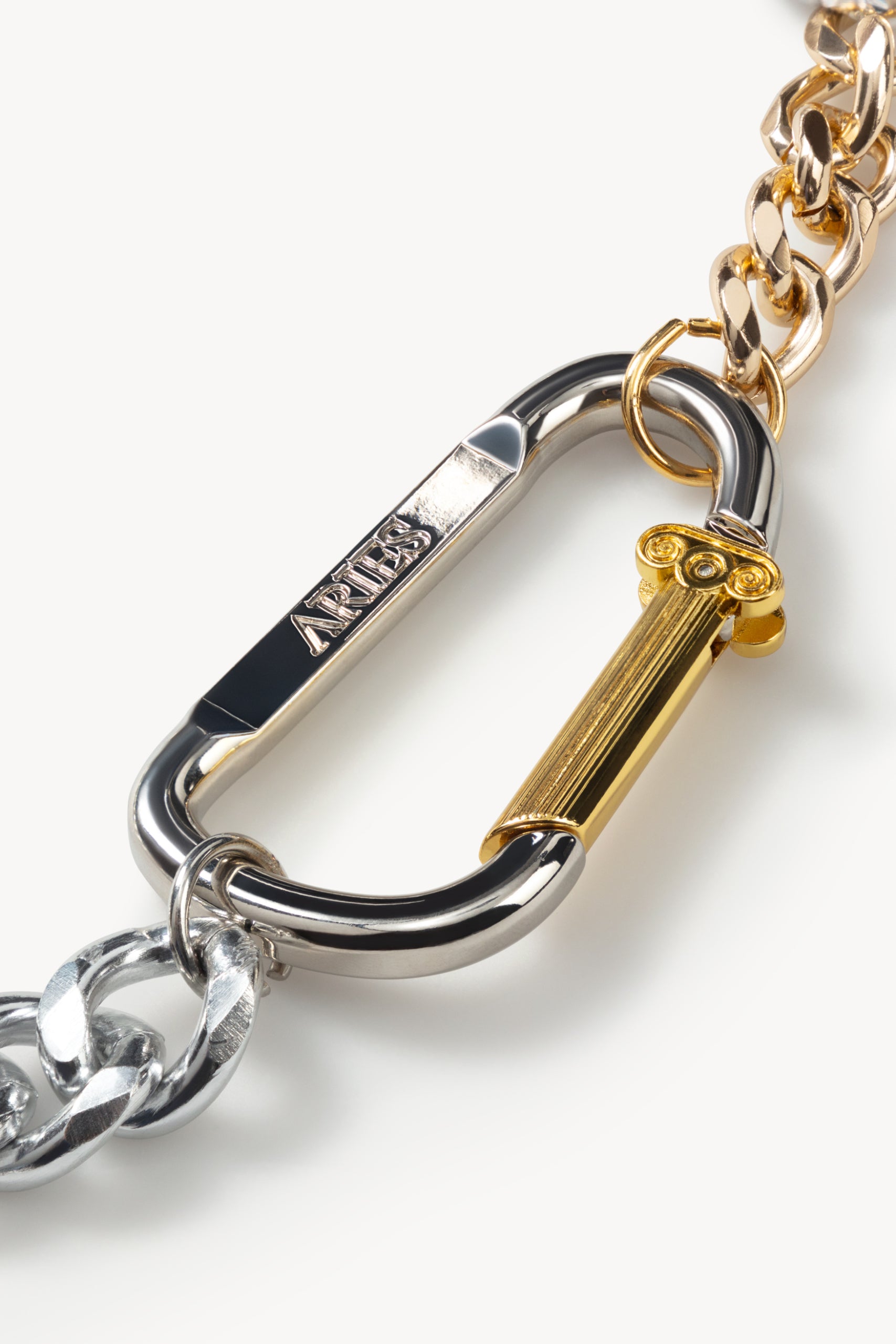 画像をギャラリービューアに読み込む, Column Carabiner Silver Necklace