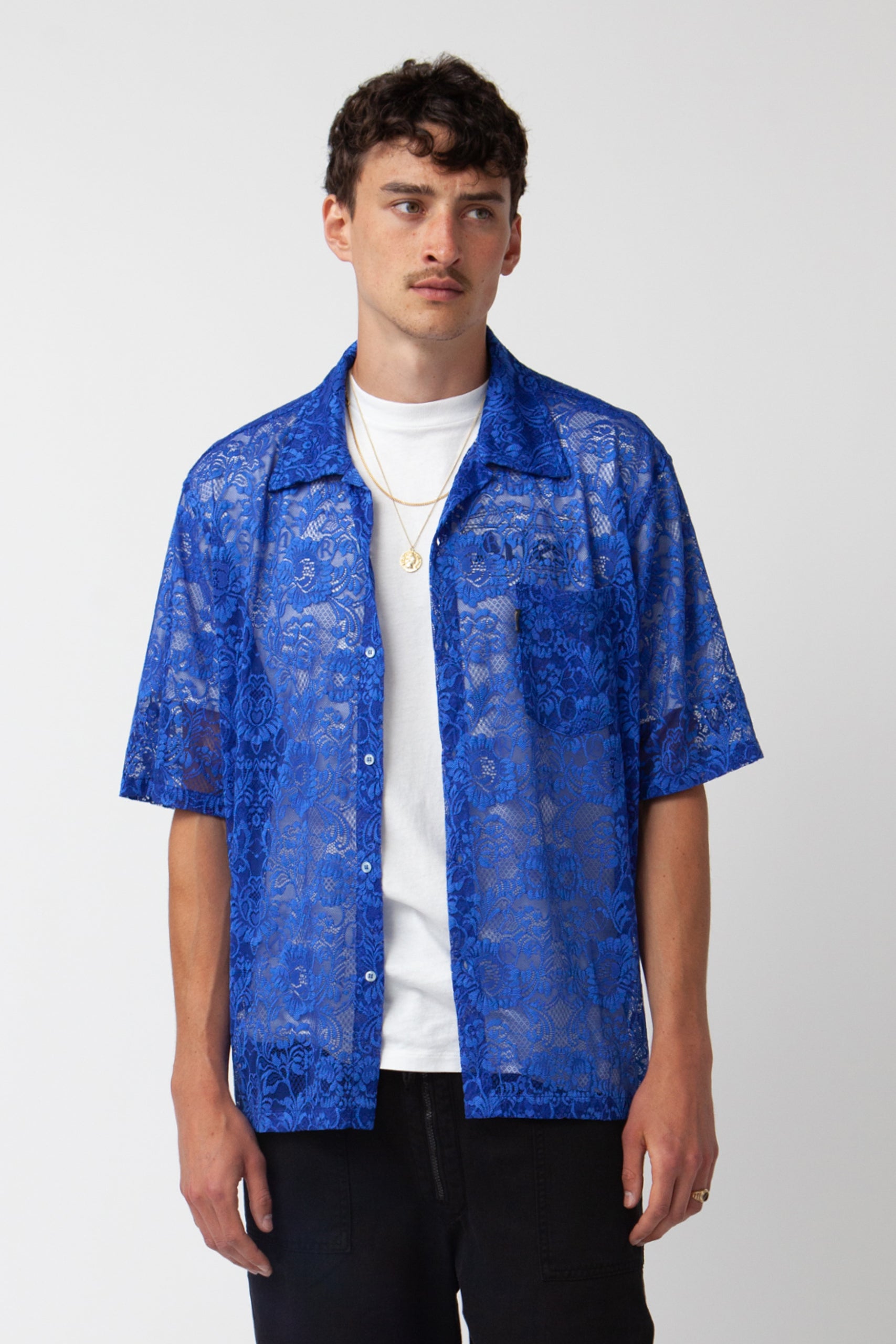 Load image into Gallery viewer, Lace Hawaiian Shirt