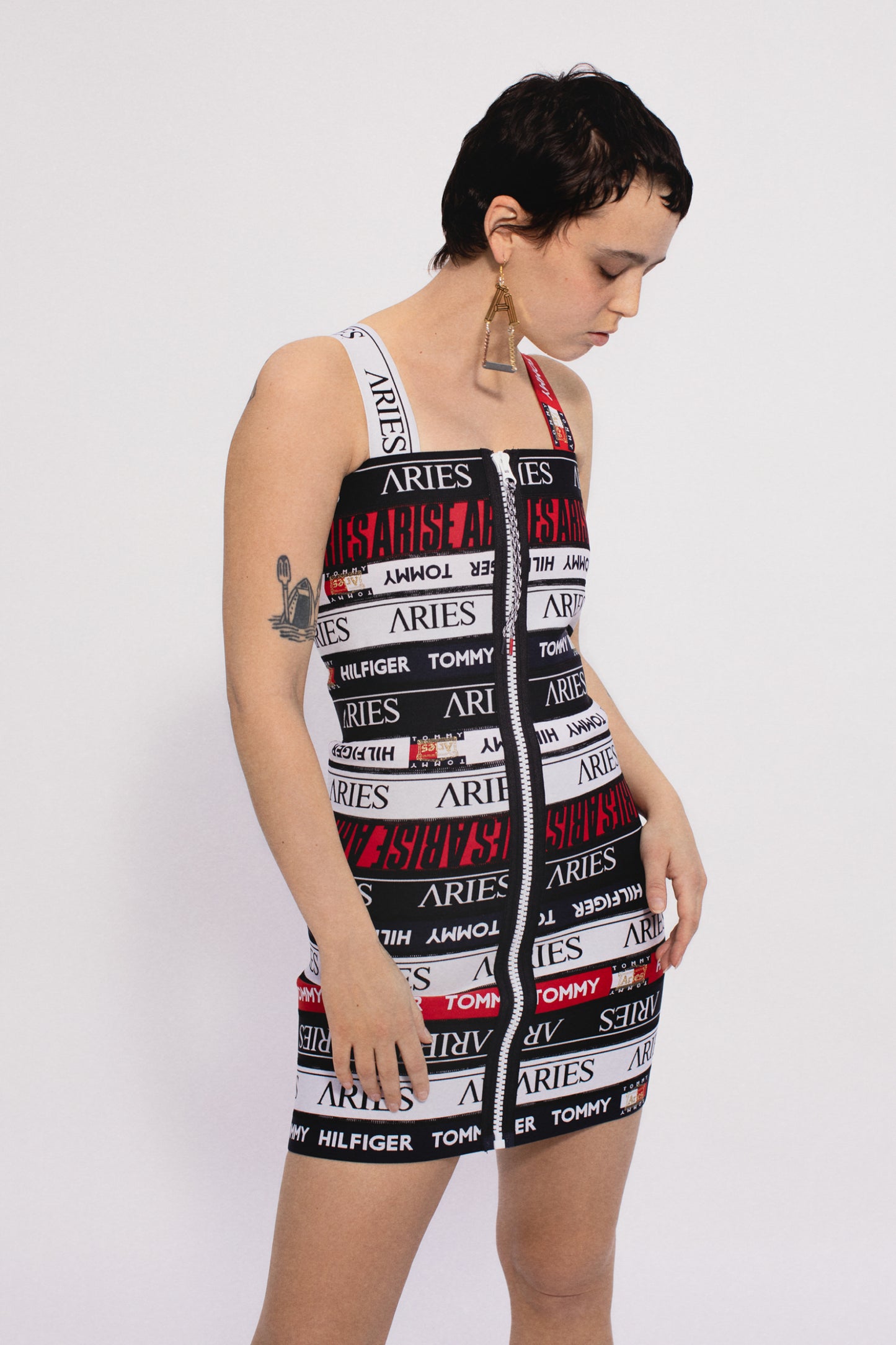 Tommy x Aries Logo Elastic Dress