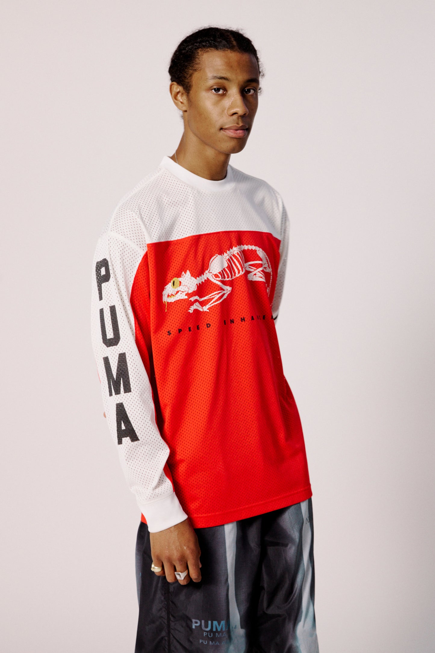 PUMA x ARIES Moto Mesh Long Sleeve