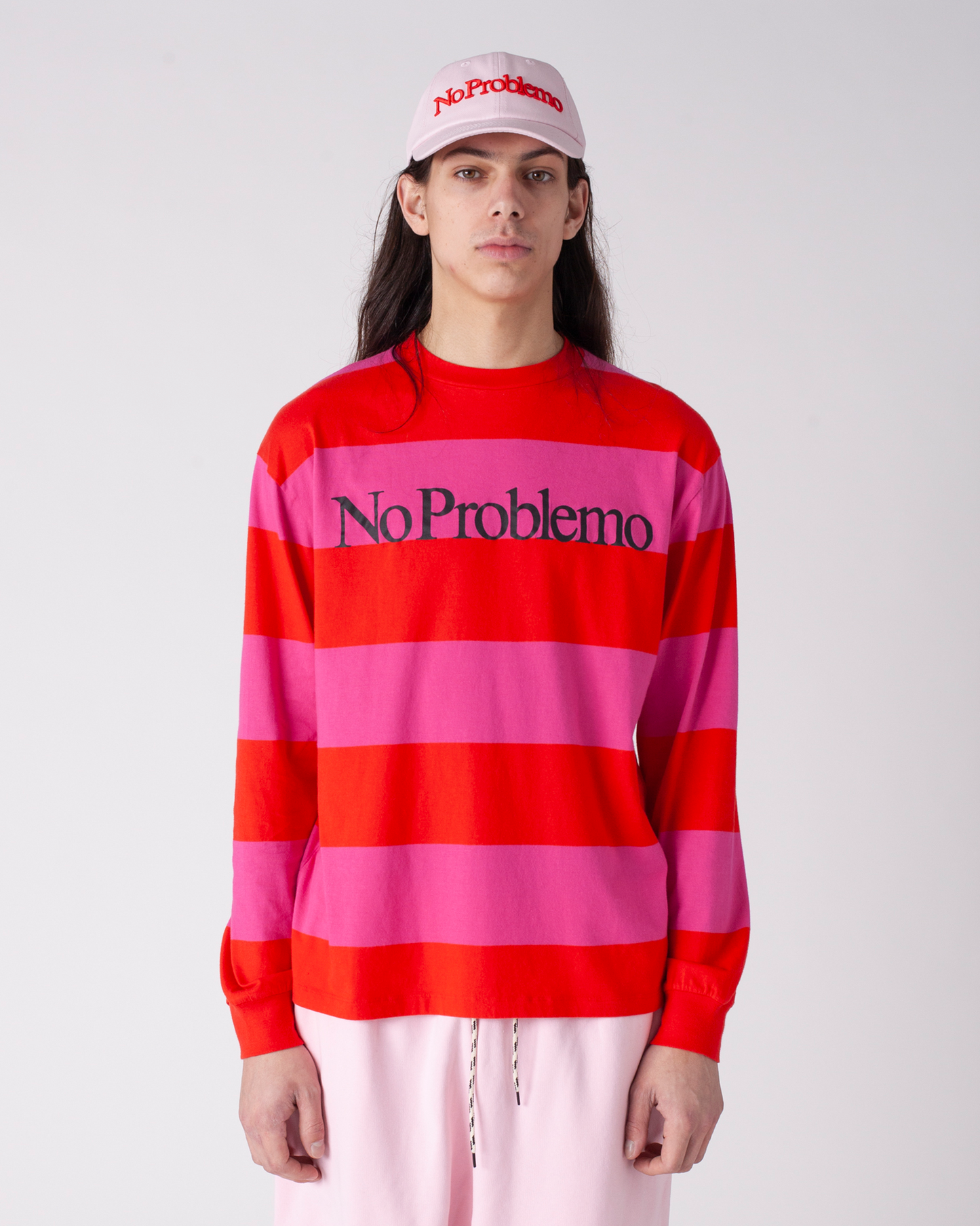 No Problemo Striped LS Tee