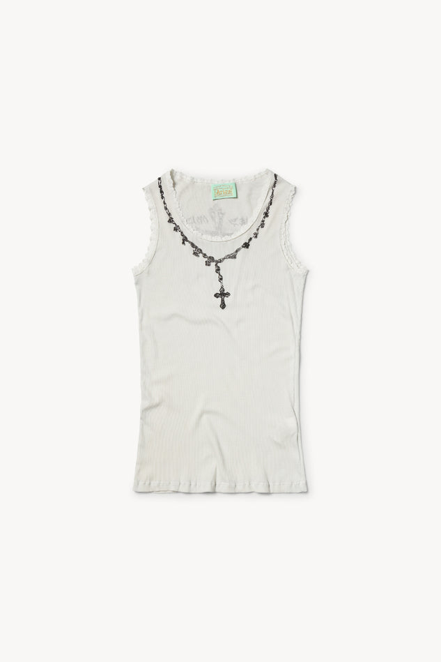 Rosaries Lace Trim Vest