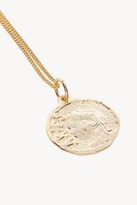 Chain Necklace With Roman Coin Pendant