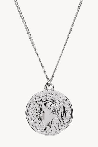 Chain Necklace With Roman Coin Pendant