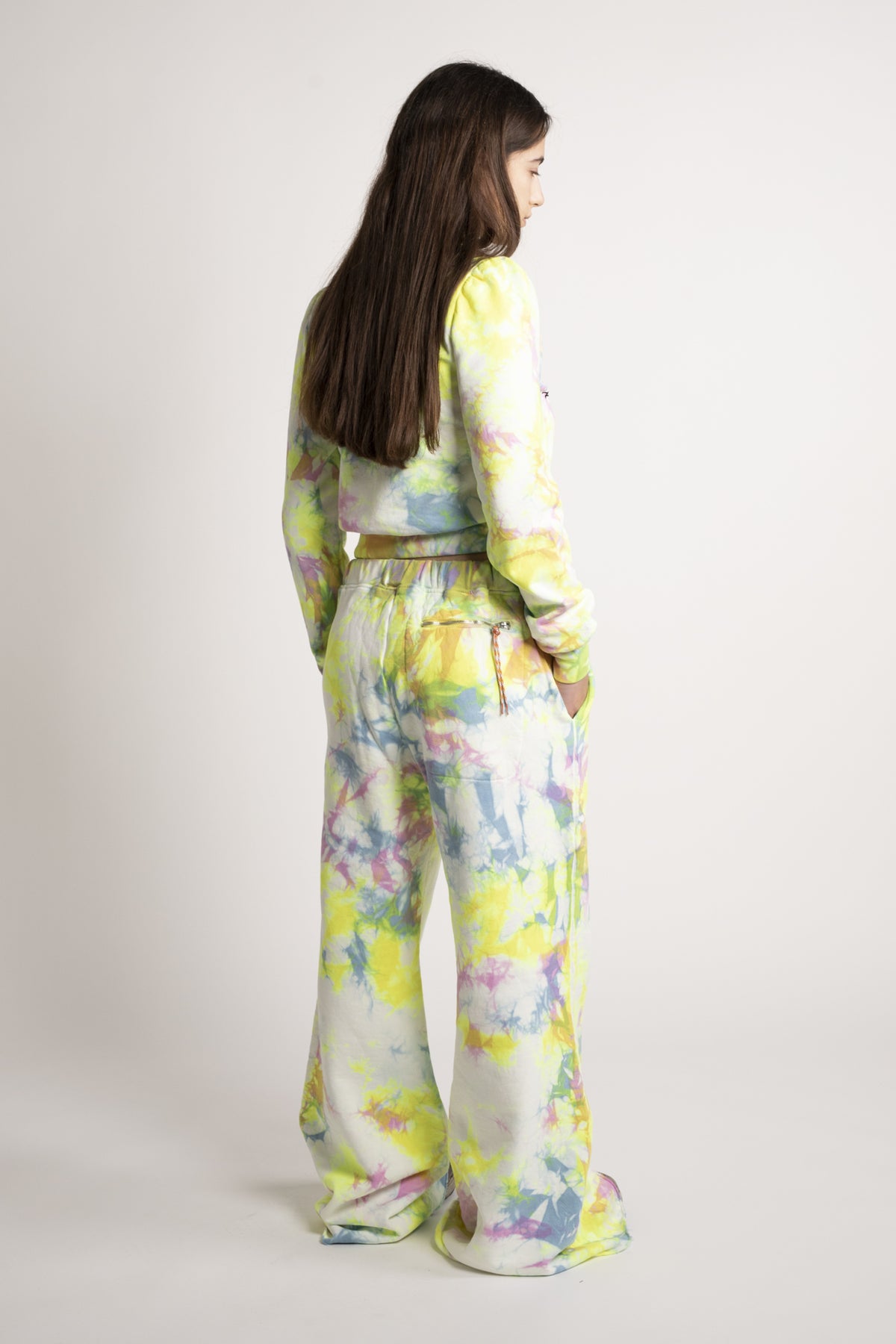 Metal Tie Dye Flared Sweatpant