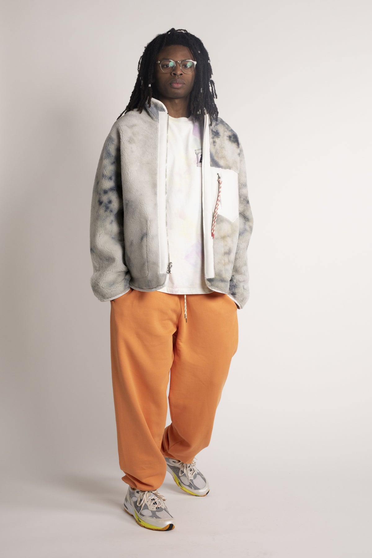 Tie Dye Sheepskin Jacket
