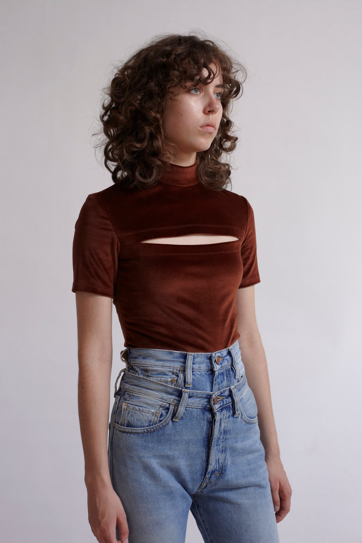 Velvet Split Top