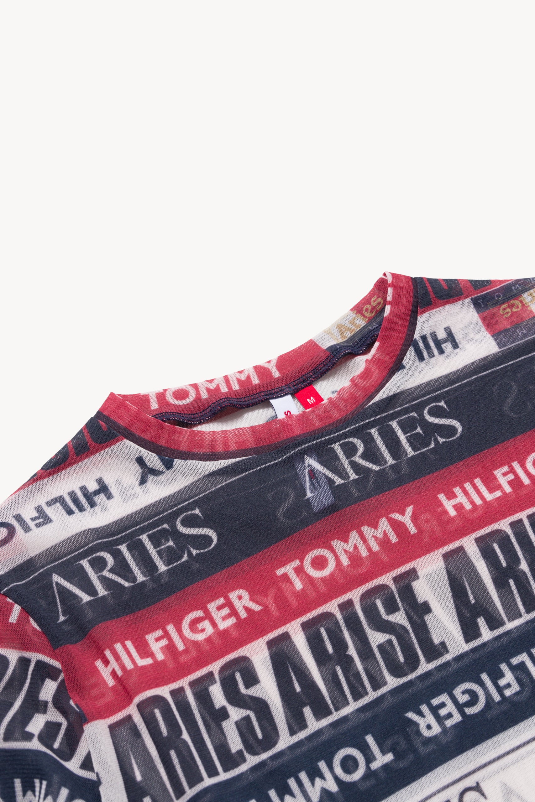 画像をギャラリービューアに読み込む, Tommy x Aries Logo Sheer Long Sleeve Top