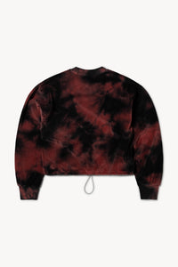 Rhinestone Velour Cropped Sweatshirt