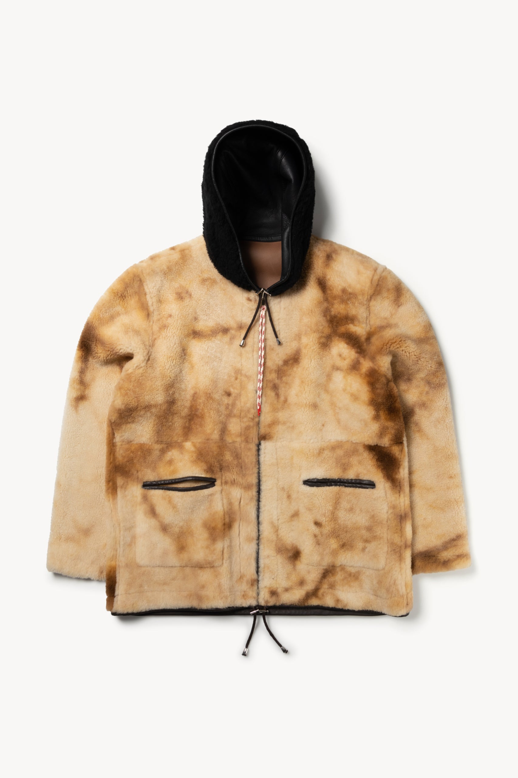 Load image into Gallery viewer, Reversible Sheepskin Jacket With Contrast Hood