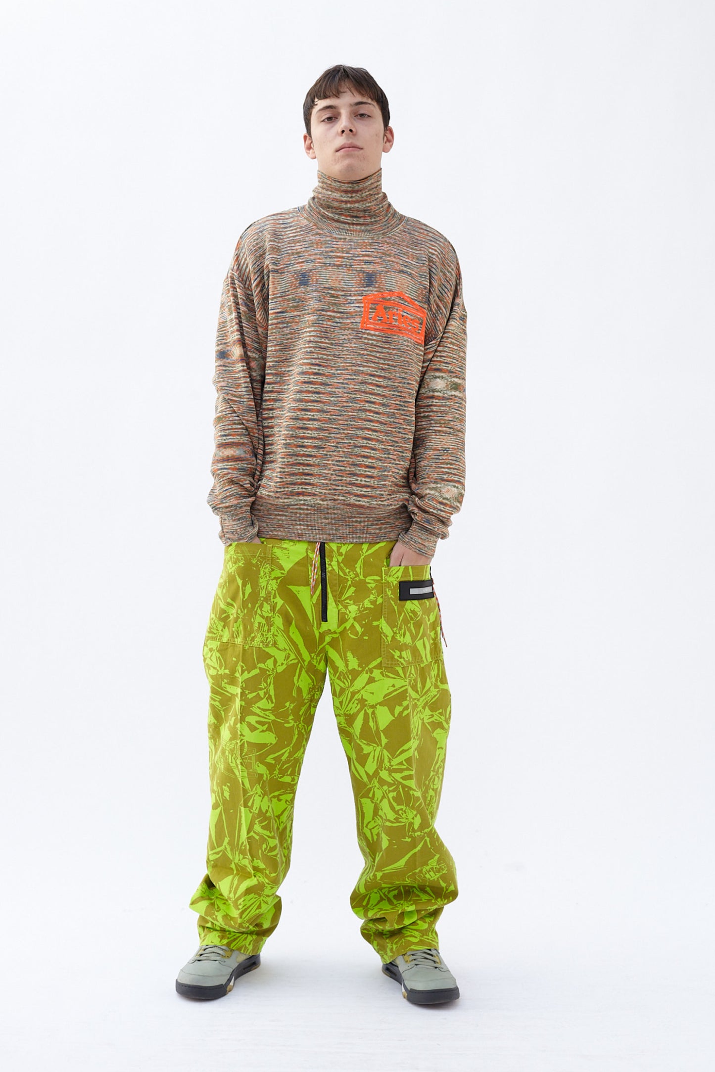 Temple Space Dye Turtleneck Knit