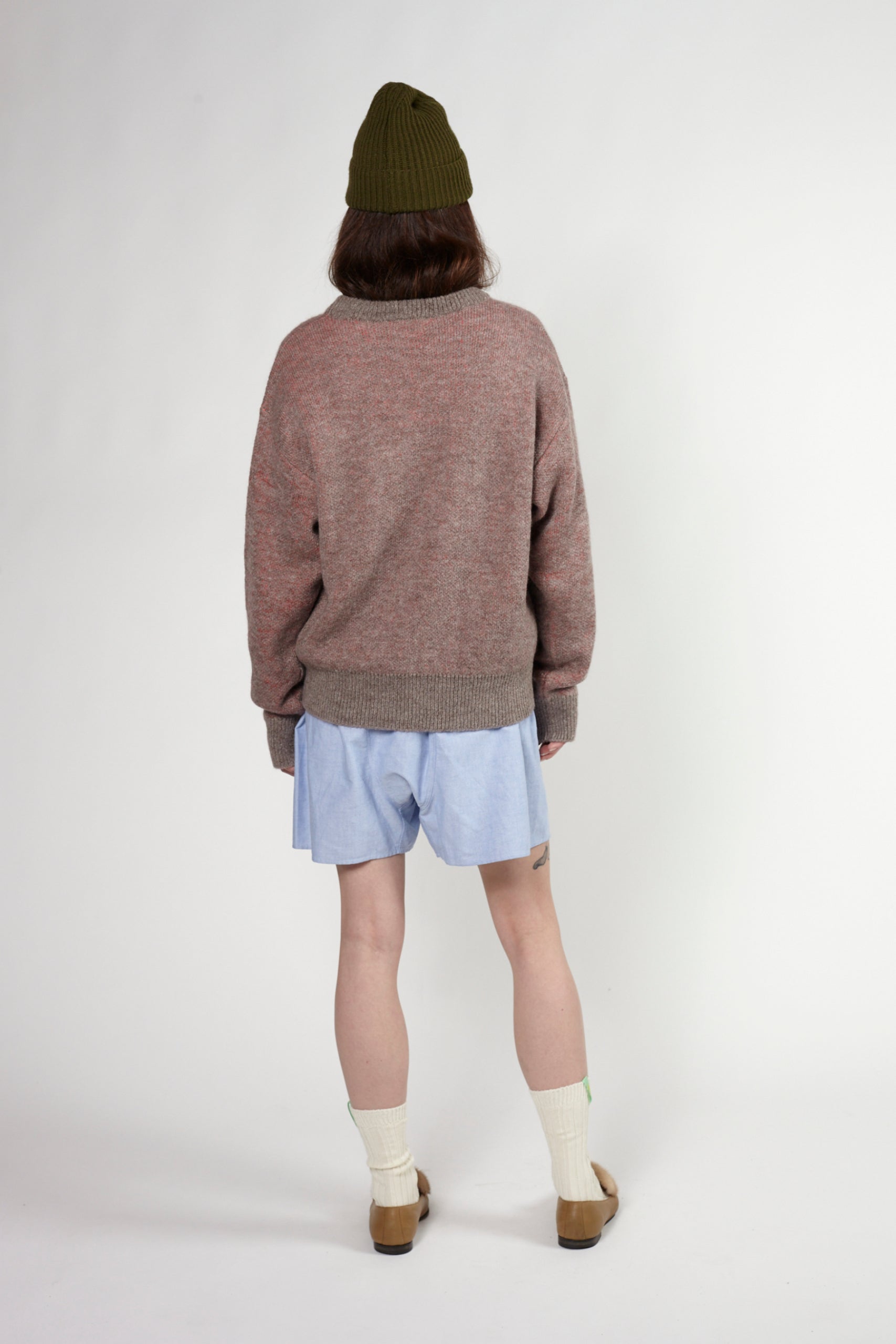 Load image into Gallery viewer, Brushed Mohair Crew Neck Knit Donkey