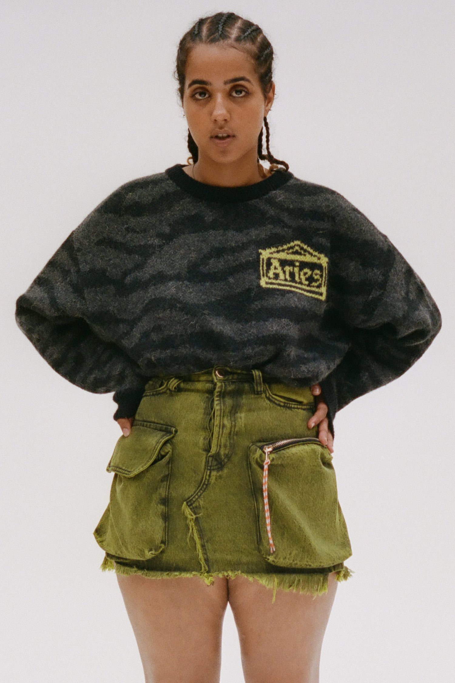 Load image into Gallery viewer, Denim Cargo Skirt